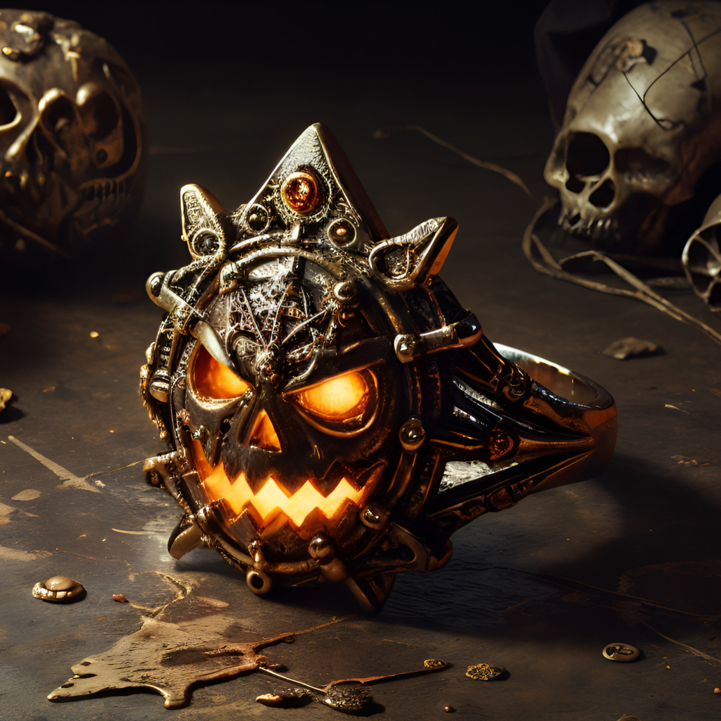 Перстень со светящимися глазами на Хэллоуин