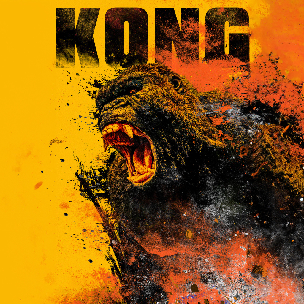 Яркий постер фильма Годзилла и Конг: Новая империя, 2024