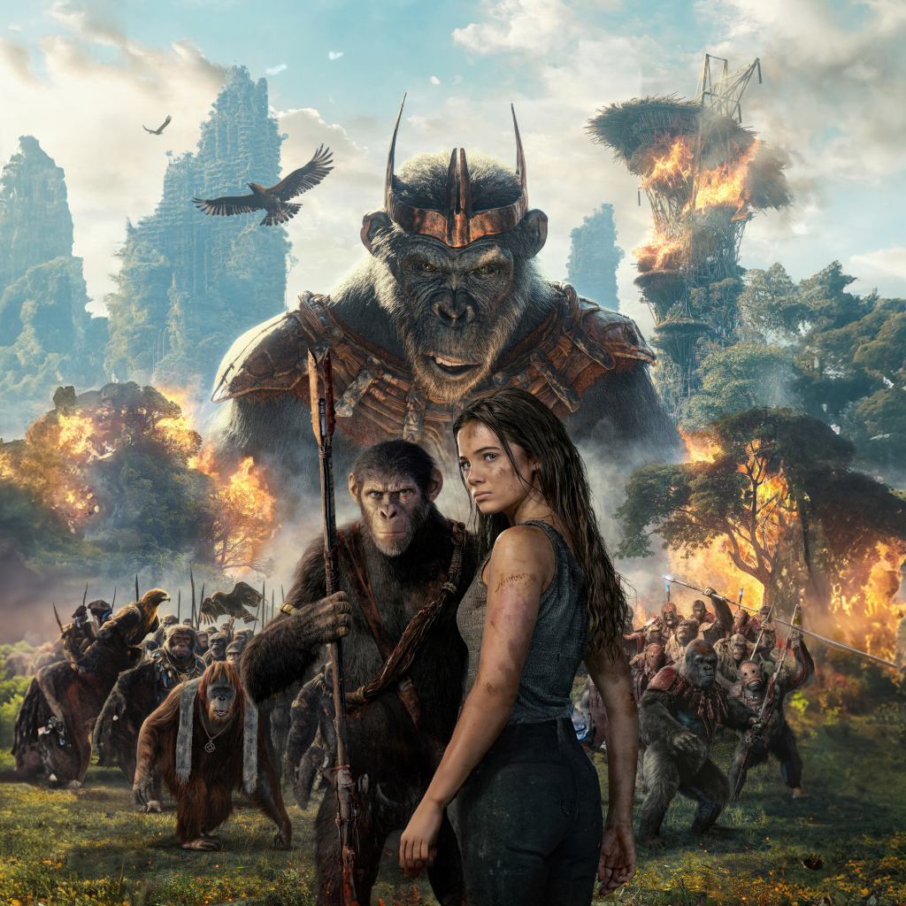 Яркий постер нового фильма Планета обезьян: Новое царство