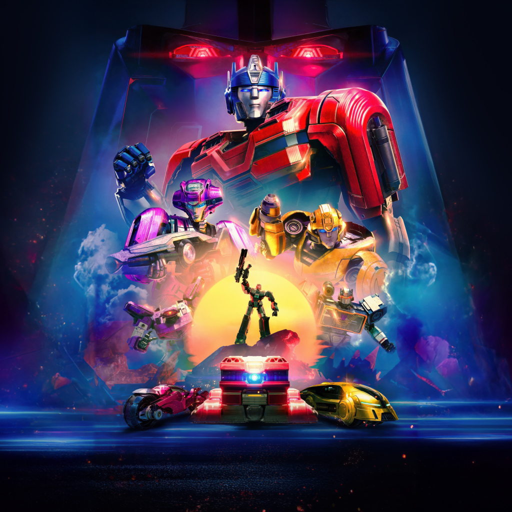 Яркий постер нового фильма Трансформеры: Начало, 2024