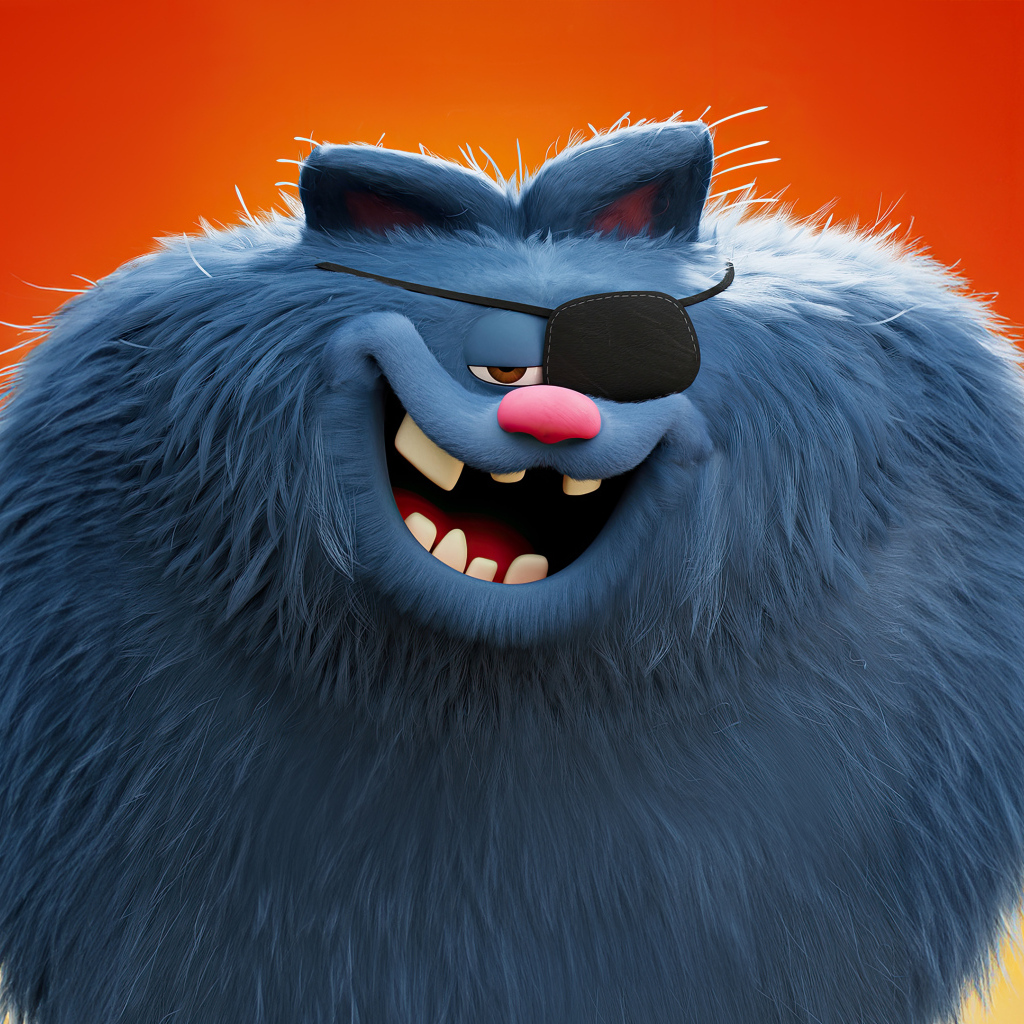 Пушистый серый кот персонаж фильма Гарфилд в кино, 2024