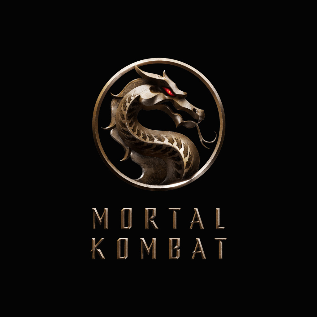 Логотип Мортал Комбат на черном фоне