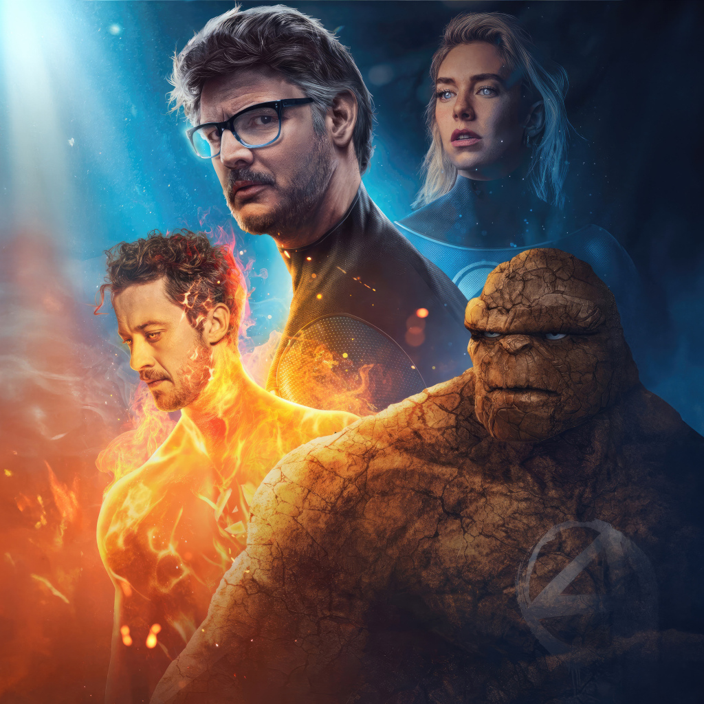 Постер нового фильма Фантастическая четвёрка, 2025