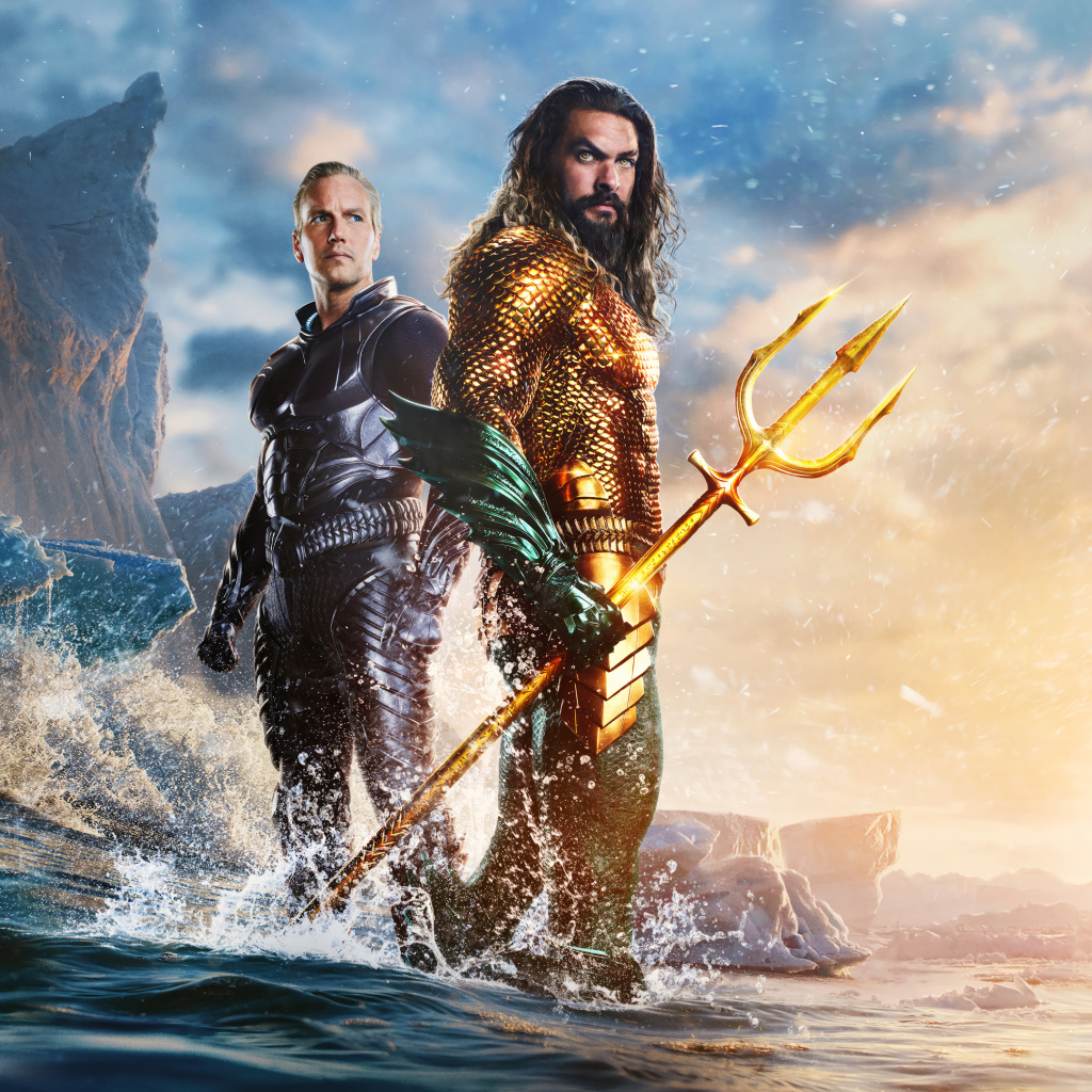 Два персонажа фильма Аквамен в воде