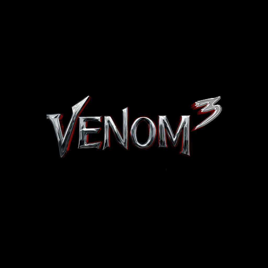 Надписи Веном 3 на черном фоне