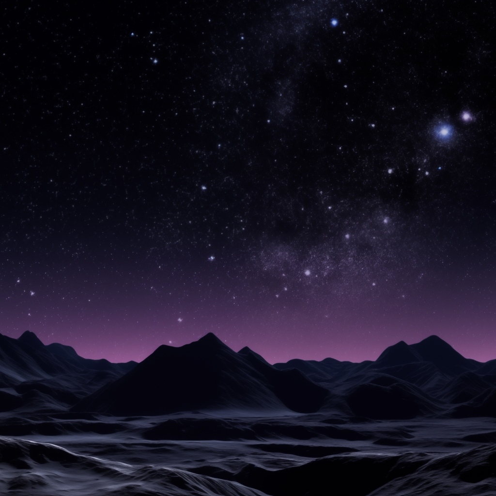 Красивое звездное ночное небо над горами