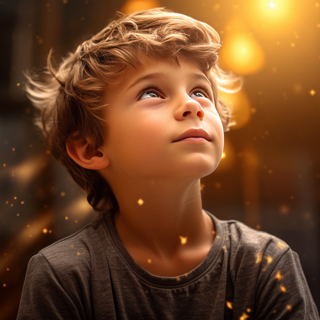 Маленький мальчик мечтатель 