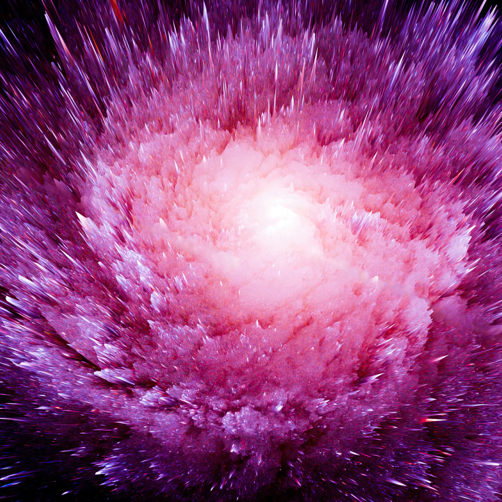 Яркая розовая вспышка в космосе