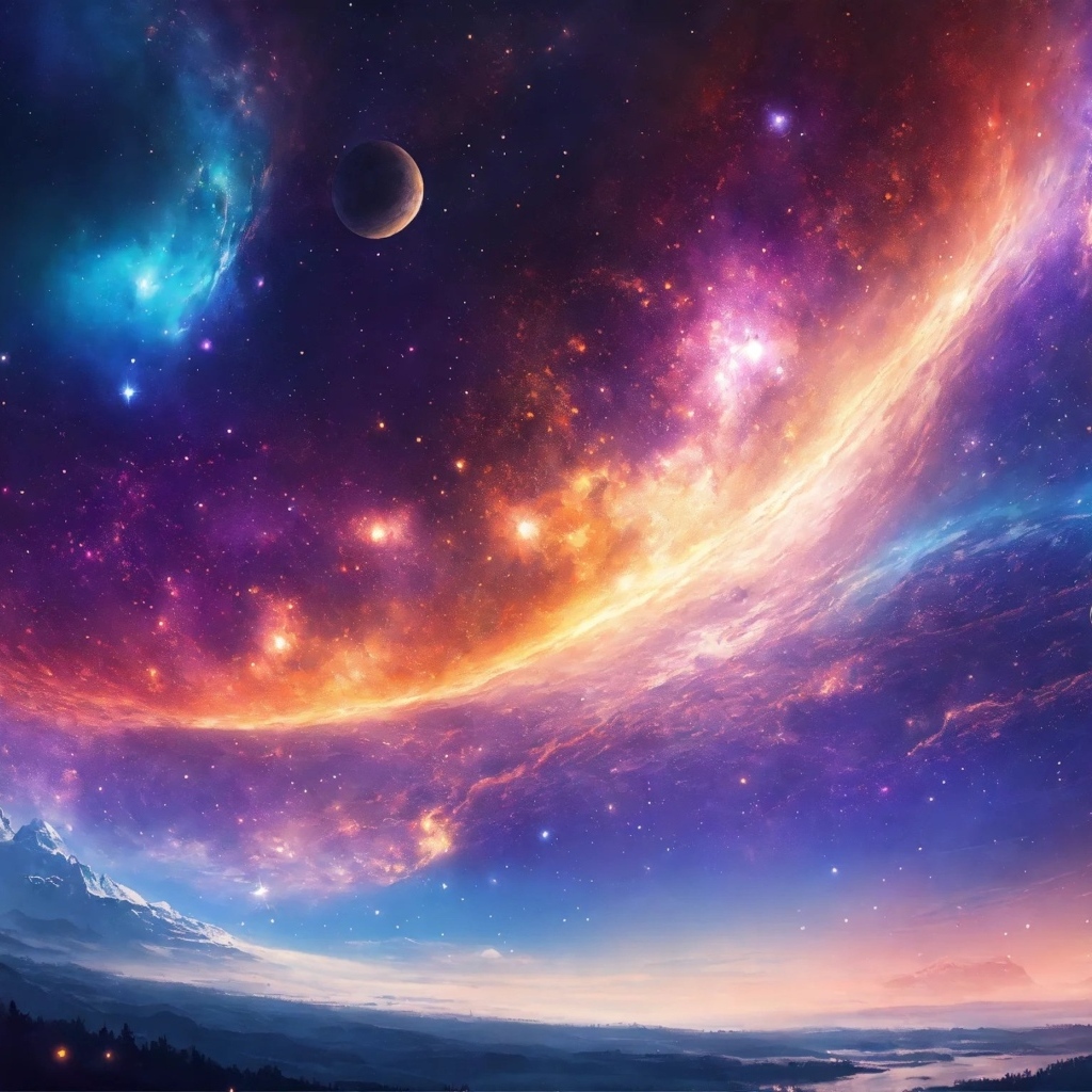 Фантастический космос в небе 