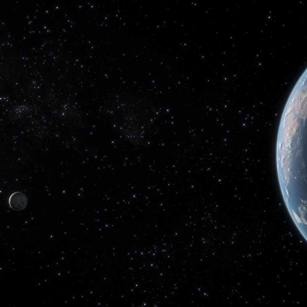 Планета Земля в темной звездной галактике