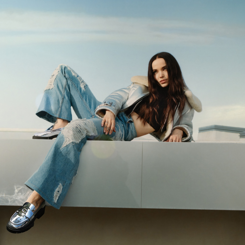 Актриса Дав Кэмерон в модных джинсах