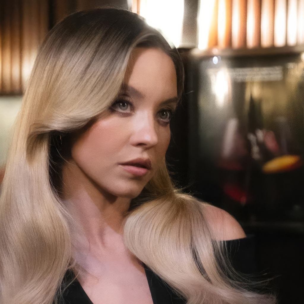 Голубоглазая блондинка актриса Сидни Суини