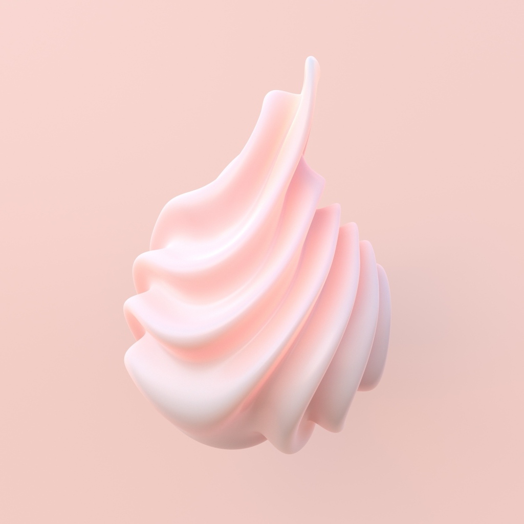 Розовая графическая 3д модель