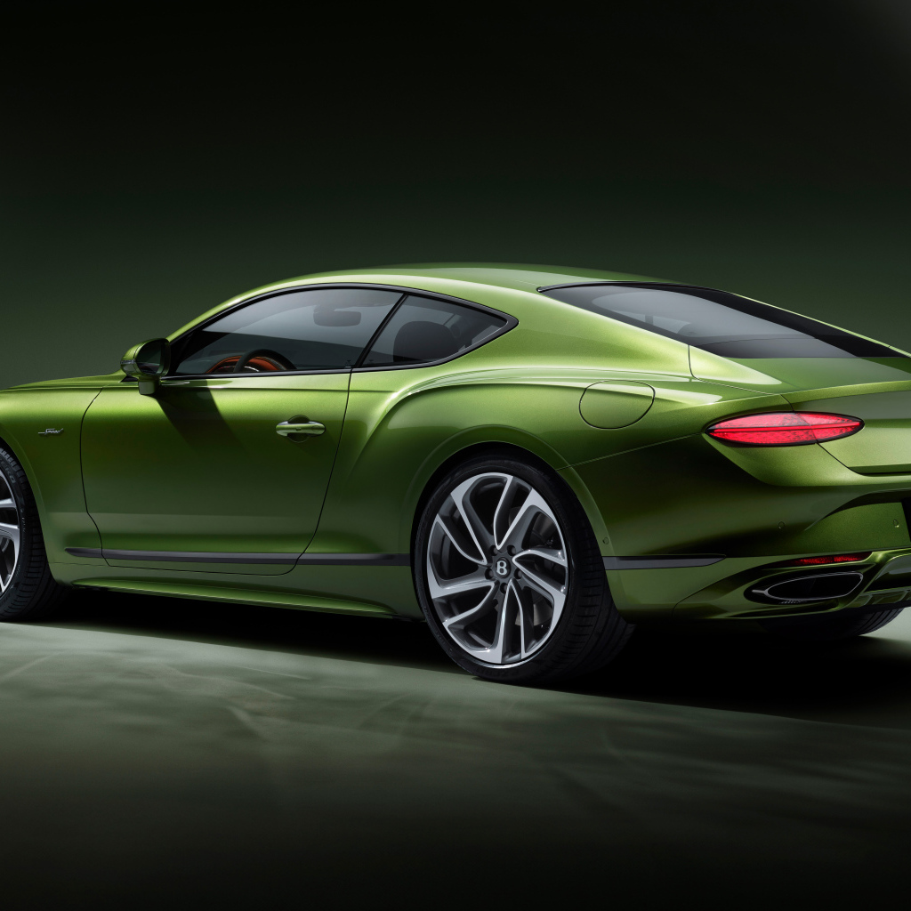 Вид сзади на автомобиль Bentley Continental GT Speed 2024 года