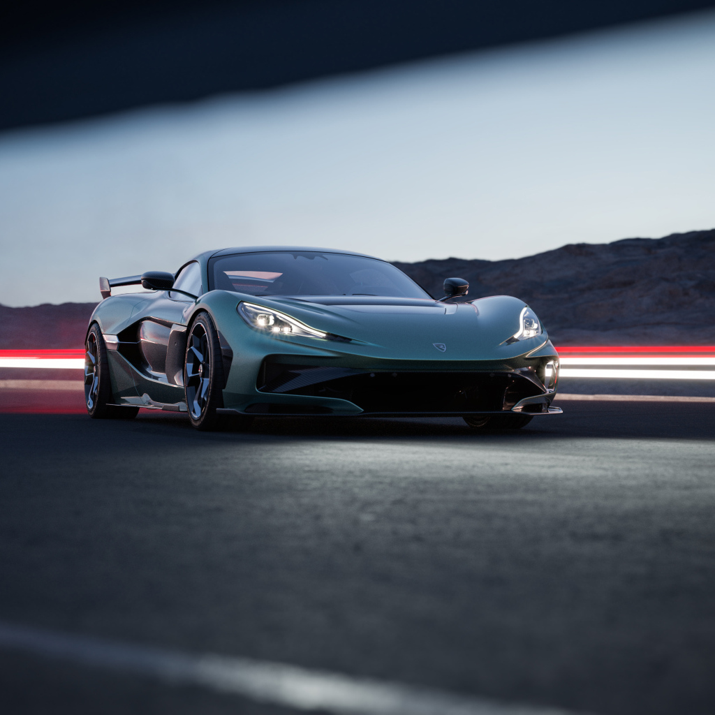 Автомобиль Rimac Nevera R 2024 года на дороге
