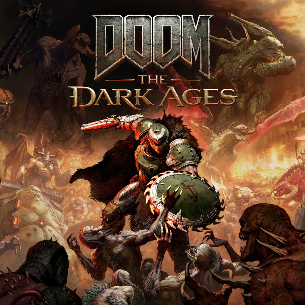 Постер новой компьютерной игры Doom: The Dark Ages, 2025