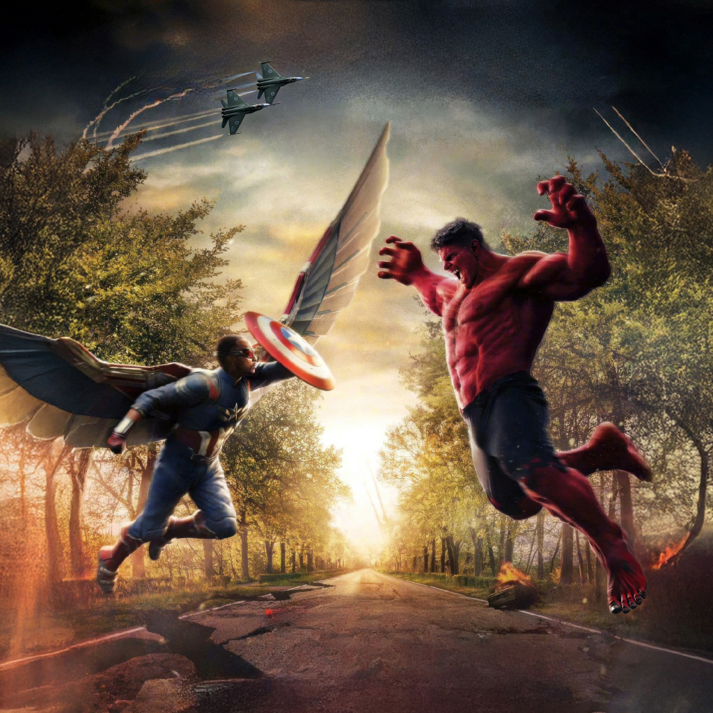 Капитан Америка сражается с Халком