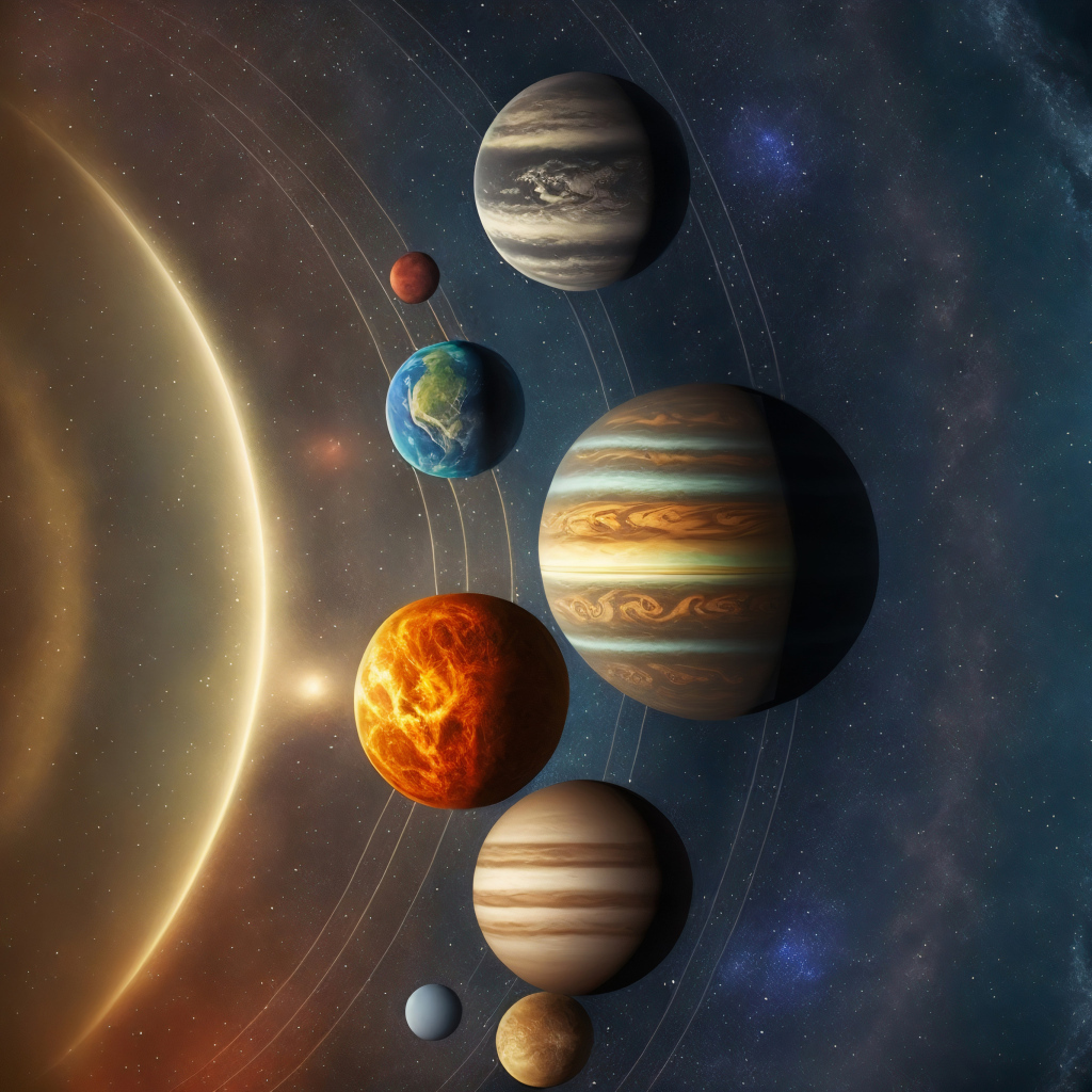 Планеты солнечной системы в звездной галактике