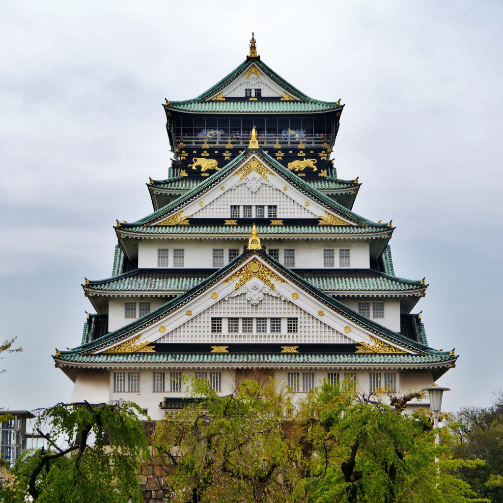 Красивое здание дворца, Япония