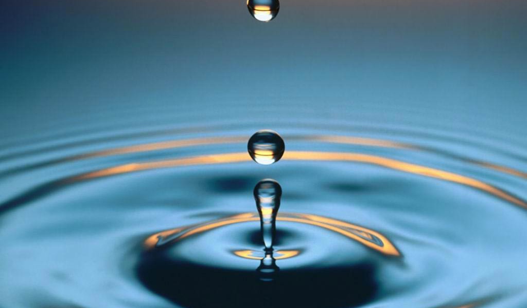 Falling drop of water