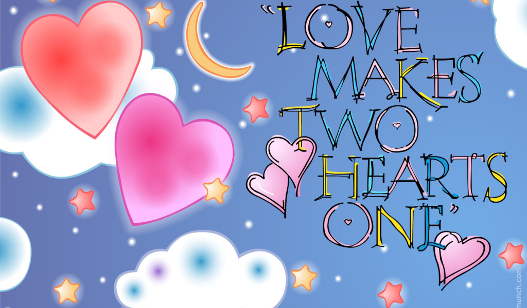 Любовь делает два сердца одним целым