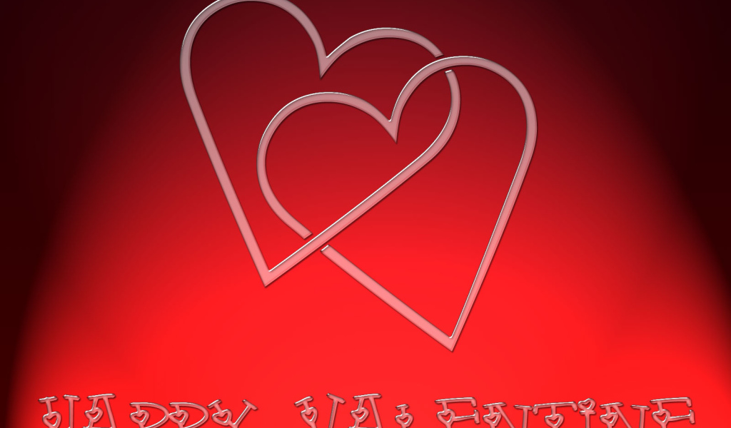Два красных сердца