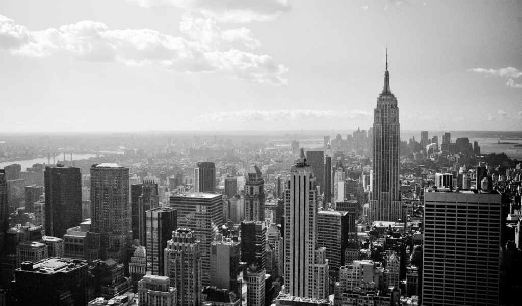 Черно белый Нью Йорк