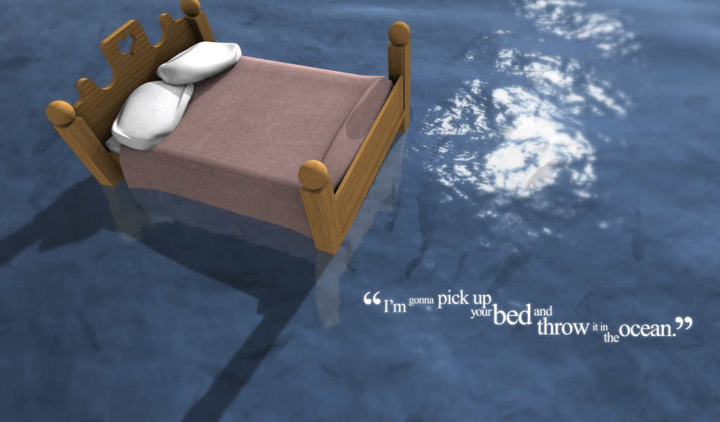 Кровать в океане