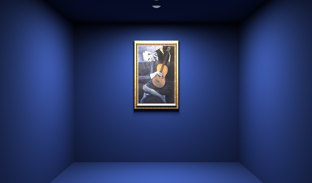 Картина в синей комнате