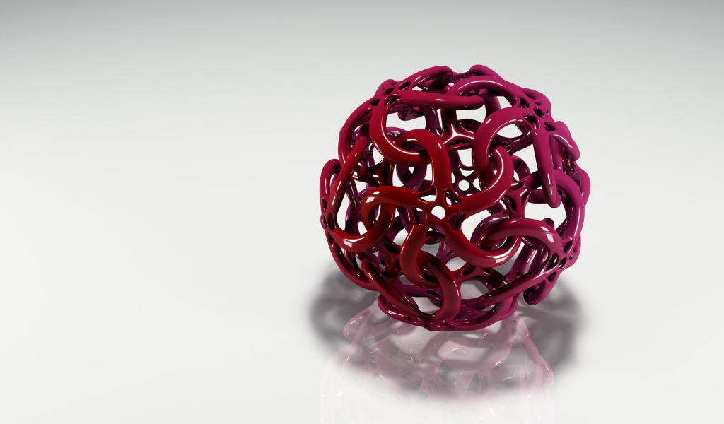 Красный 3 мерный шар