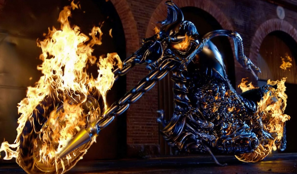 Пылающий мотоцикл