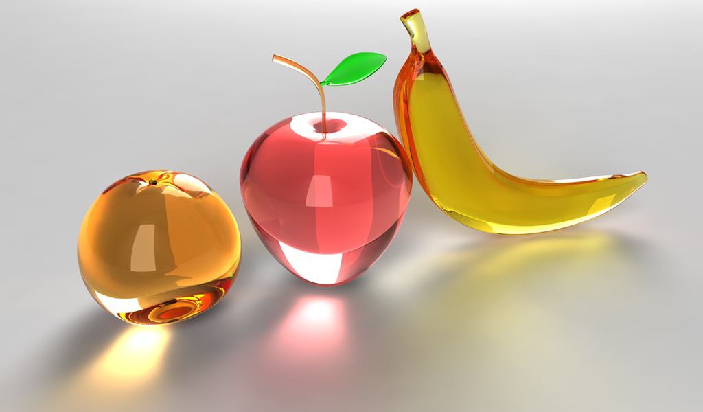 Фрукты из стекла