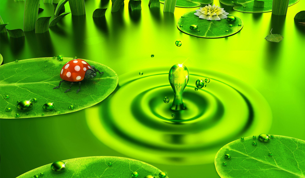 Зелень внизу