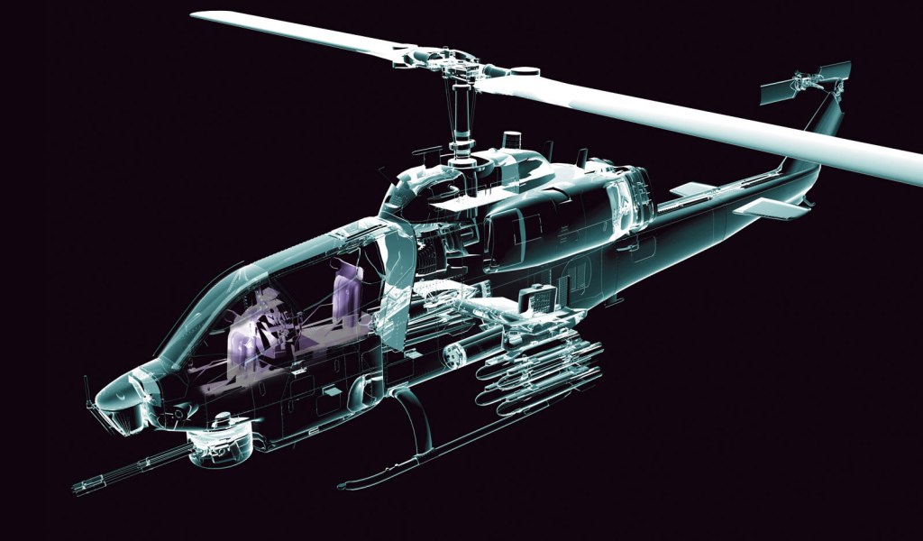 Неоновый вертолет