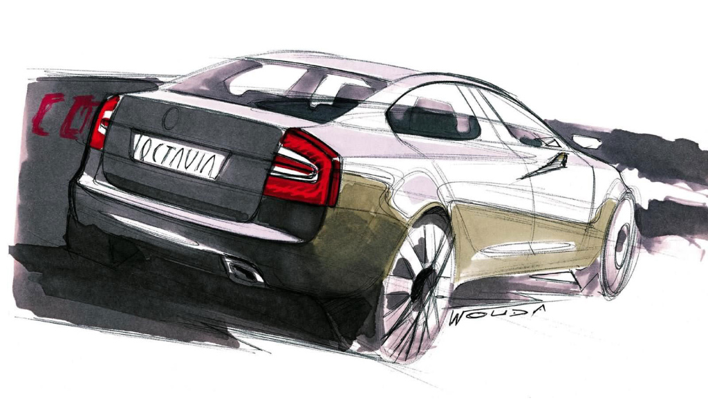 Рисунок автомобиля Skoda Octavia