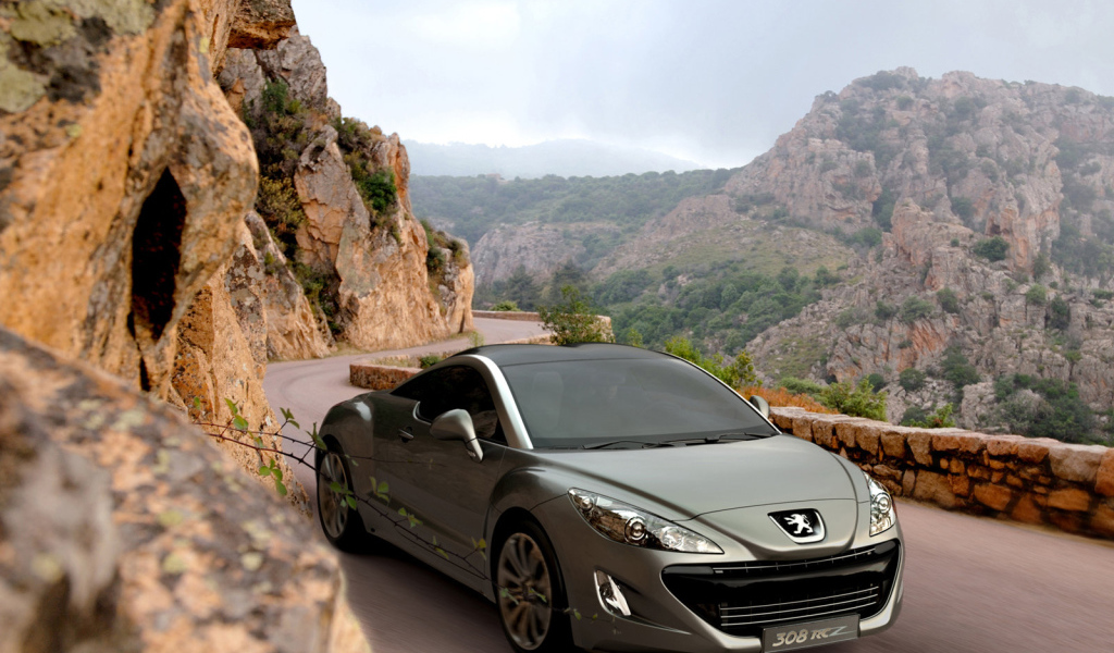 Peugeot 308 RC дорога в горы