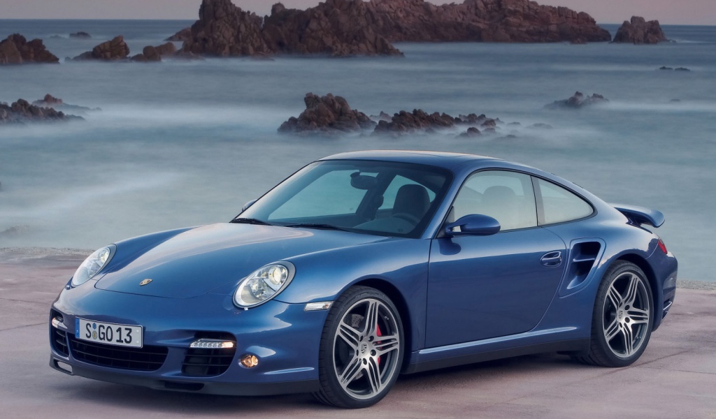 Синий Порше