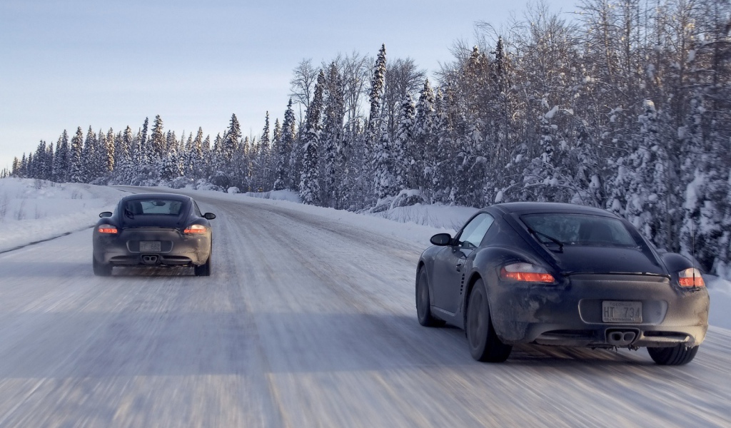 Porsche Cayman сноу райд