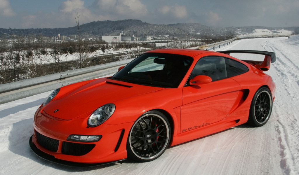 Porsche Дрифт на снегу