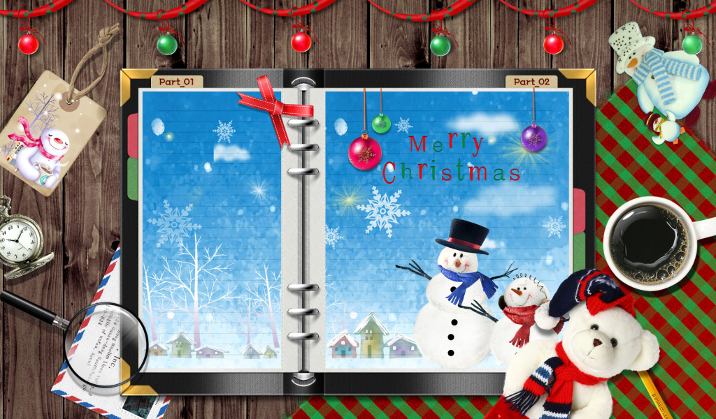 Рождественский рабочий стол