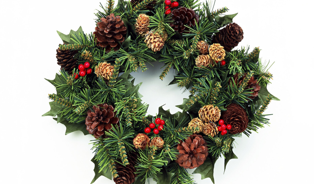 Венок и шишки / Рождество