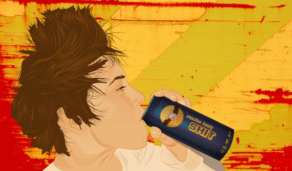 Выпивающий парень