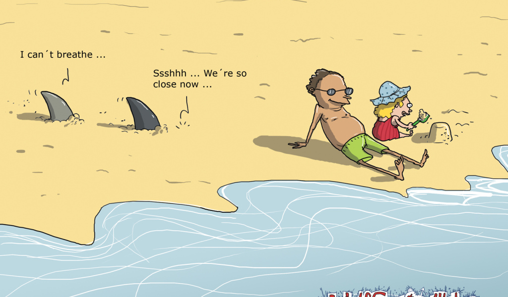 Акулы на песке