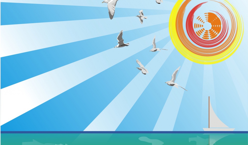 Летнее палящее солнце