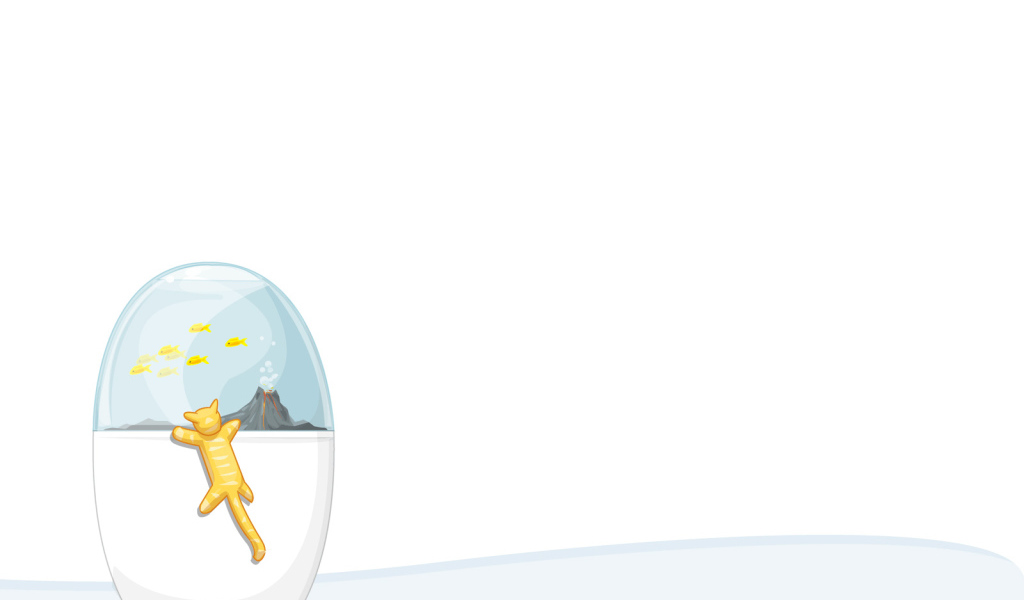 Кот и аквариум