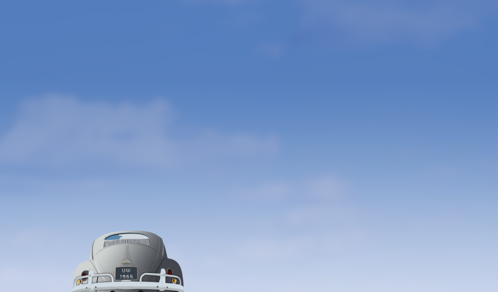 Голубое небо и жук