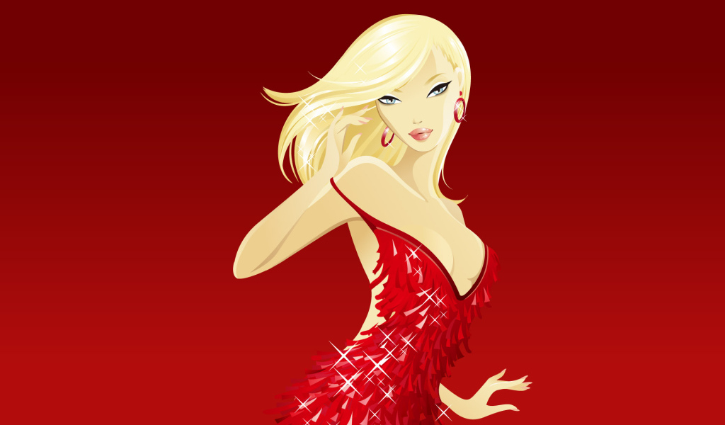 Девченка в красном