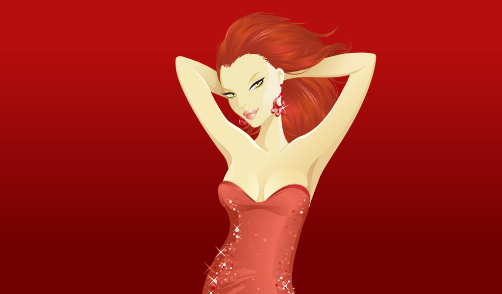 Женщина в красном