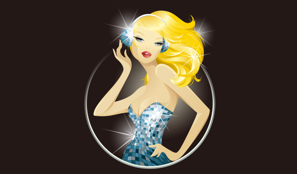 Девушка в серебряном платье