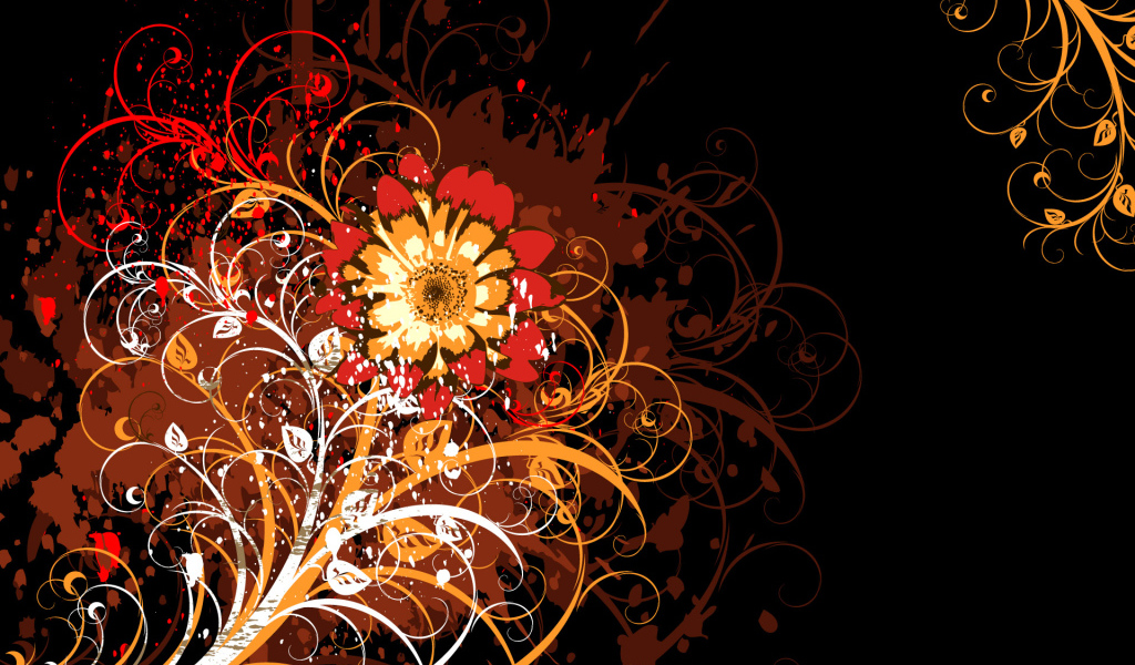 Цветок в векторе